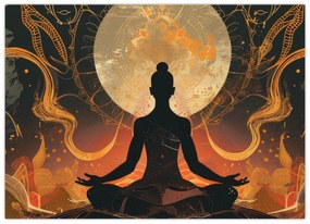 Sklenený obraz - Meditácia (70x50 cm)