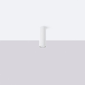 Stropné svietidlo Karbon, 1x biele kovové tienidlo, (20 cm)