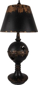 Čierna antik kovová lampa Jallia - Ø 35*78 cm E27/ 1*60W