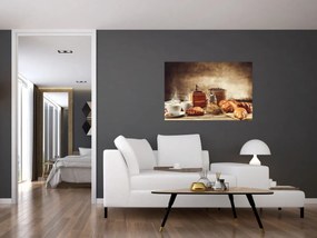 Obraz - Káva a raňajky (90x60 cm)
