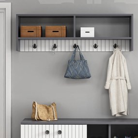 Nástenný vešiak Sarandon Anthracite White
