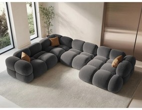 Sivá rohová pohovka (ľavý roh/do tvaru "U") Loretto – Cosmopolitan Design