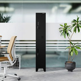 Šatníková skriňa pre zamestnancov čierna BARTEK 1 Plus 292 x 1720 x 450 mm