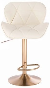 LuxuryForm DESIGN Barová stolička MILANO na zlatom tanieri - krémová