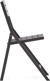 Čierna kovová záhradná stolička Torreta – Kave Home