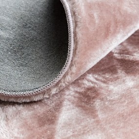 Dywany Łuszczów, Kusový koberec Visco Rabbit Pink 8 kruh, 120x120 (priemer) kruh, ružová, detská izba