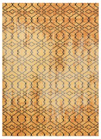 Moderný koberec MUNDO D5751 glamour outdoor oranžovo / čierny