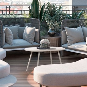 Konferenčný stolík Velva - v45 80 45 x 45 cm - Svetlo sivá