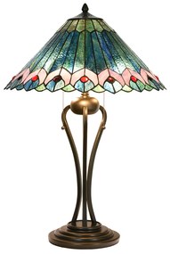 Veľká Tiffany lampa PEACOCK Ø48*73