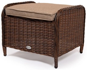 Ratanová podnožka / taburetka KINGSMAN tmavohnedá