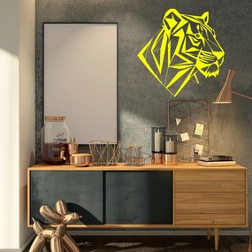 Veselá Stena Samolepka Profil Tigra Farba: žlutá, Veľkosť: 60 x 60 cm