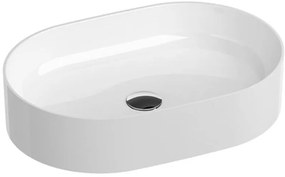Ravak Ceramic umývadlo 55x37 cm oválny pultové umývadlo biela XJX01155001