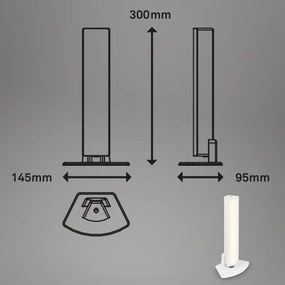 Briloner 7474-016 - LED nabíjacia vonkajšia stolná lampa LED/7W/5V/3000K biela