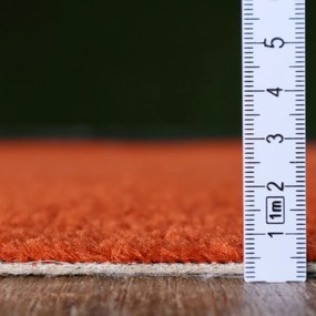 AladinWorld Expres, Metrážny koberec Eton terra, na mieru, šíře 4m, oranžová, filc, detská izba