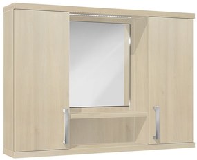 Závesná kúpeľňová skrinka so zrkadlom K11 farba korpusu: Agát, farba dvierok: Agát
