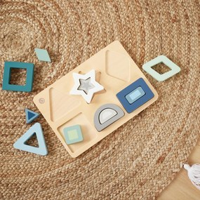 Bieco - Drevené vkladacie puzzle - tvary