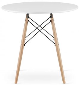 Okrúhly stôl TODI 80 cm biely