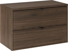 Závesná skrinka pod umývadlo Villa s doskou 80 cm orech