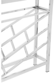 Kovový regál na víno v lesklo striebornej farbe na 12 fliaš Barolo – Premier Housewares