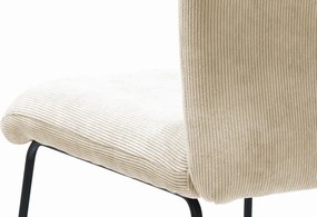 Jedálenská stolička Sephia, svetlobéžová štruktúrovaná látka