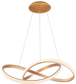 LED stmievateľný luster Infinity 80 Cct zlatá s diaľkovým ovládaním