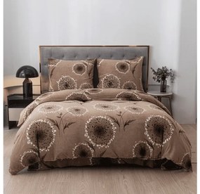 Sada mikroplyšových obliečok PAMPELINO svetlo hnedé + obliečka mikroplyš SOFT 180x200 cm biele, dvojlôžko