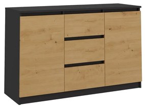 Komoda Musecalo 11 (antracit + dub artisan). Akcia -20%. Vlastná spoľahlivá doprava až k Vám domov. 1132860