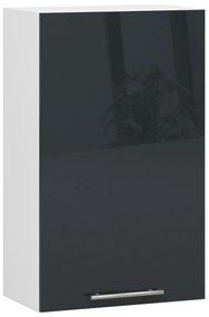 Horná kuchynská skrinka Ozara W50 H720 (biela + grafit lesk). Akcia -18%. Vlastná spoľahlivá doprava až k Vám domov. 1071194