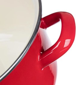 Smaltovaný hrniec s pokrievkou Red MILTON 3,4 l