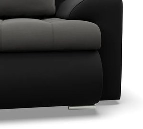 Trojmiestna rozkladacia sedačka FORESTA tmavosivá / čierna