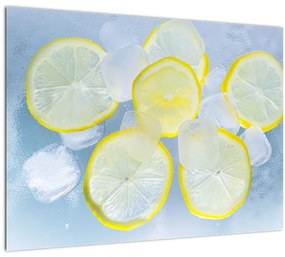 Obraz citróna v ľade (70x50 cm)