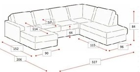 Tmavosivá rohová pohovka (pravý roh/do "U") Hero – Scandic