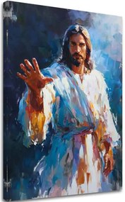 Ježiš Svetla | domaľovaný akrylom a zlatými plátkami