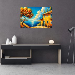 Obraz - Dom s pomarančmi II. (90x60 cm)