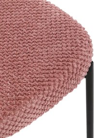 Jedálenská stolička bouclé, ružová CT-W1077 PINK2