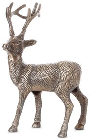 Vianočná dekorácia sob FIG 165 B oceľová / zlatá