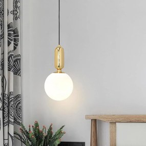 Toolight Toolight, Kovová stropná lampa sklenená APP474-1CP, zlatá, OSW-00606