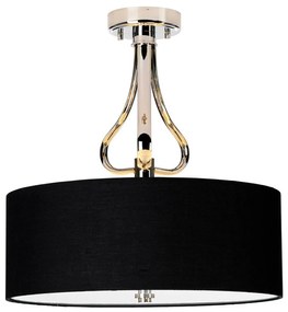 Stropné LED svietidlo Falmouth čierna/chróm