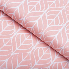 Biante Detské bavlnené posteľné obliečky do postieľky Sandra SA-211 Listy na staroružovom Do postieľky 90x130 a 40x60 cm