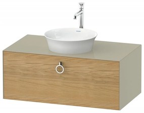 DURAVIT White Tulip závesná skrinka pod umývadlo na dosku, 1 zásuvka, 1000 x 550 x 408 mm, dub prírodný masív/taupe vysoký lesk, WT49810H5H3