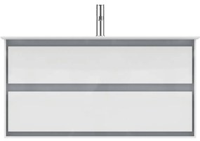 Ideal Standard Connect Air - Skrinka pod umývadlo 1000 mm, 2 zásuvky, lesklý biely + matný svetlo šedý lak E0821KN