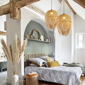 Immax 08271L - Luster na lanku HILO 1xE27/40W/230V pr. 45 cm bambus