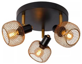 Lucide 77978/13/02 - Bodové svietidlo MAREN 3xE14/13W/230V čierna/mosadz