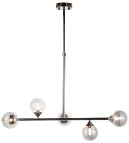 Endon 101348 - Luster na tyči OTIS 5xG9/3W/230V čierny chróm/dymová čierna