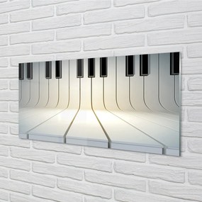 Obraz na skle klávesy klavíra 140x70 cm