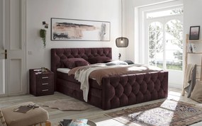 XXXLutz BOXSPRINGOVÁ POSTEĽ, 180/200 cm, baklažánová MID.YOU - Online Only spálne - 002220049101