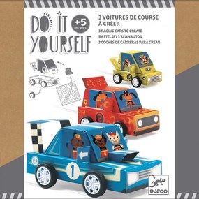 Djeco DIY Vyrob si sám: Závodné autá 3ks
