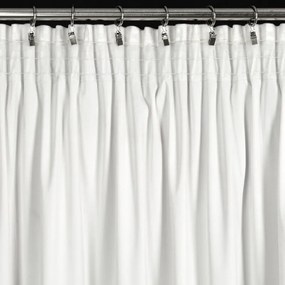 Dekorstudio Luxusný záves CARLI na pásku s volánikmi a trblietavým pásom kryštálov - biely Rozmer závesu: 140x250cm