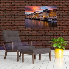 Obraz - Nyhavn, Kodaň (90x60 cm)