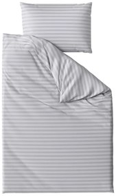 Hotelové obliečky z mikrovlákna JASMINE svetlo sivé - prúžok 2 cm, hotelové vrecko Rozmer obliečky: 70 x 90 cm | 140 x 220 cm